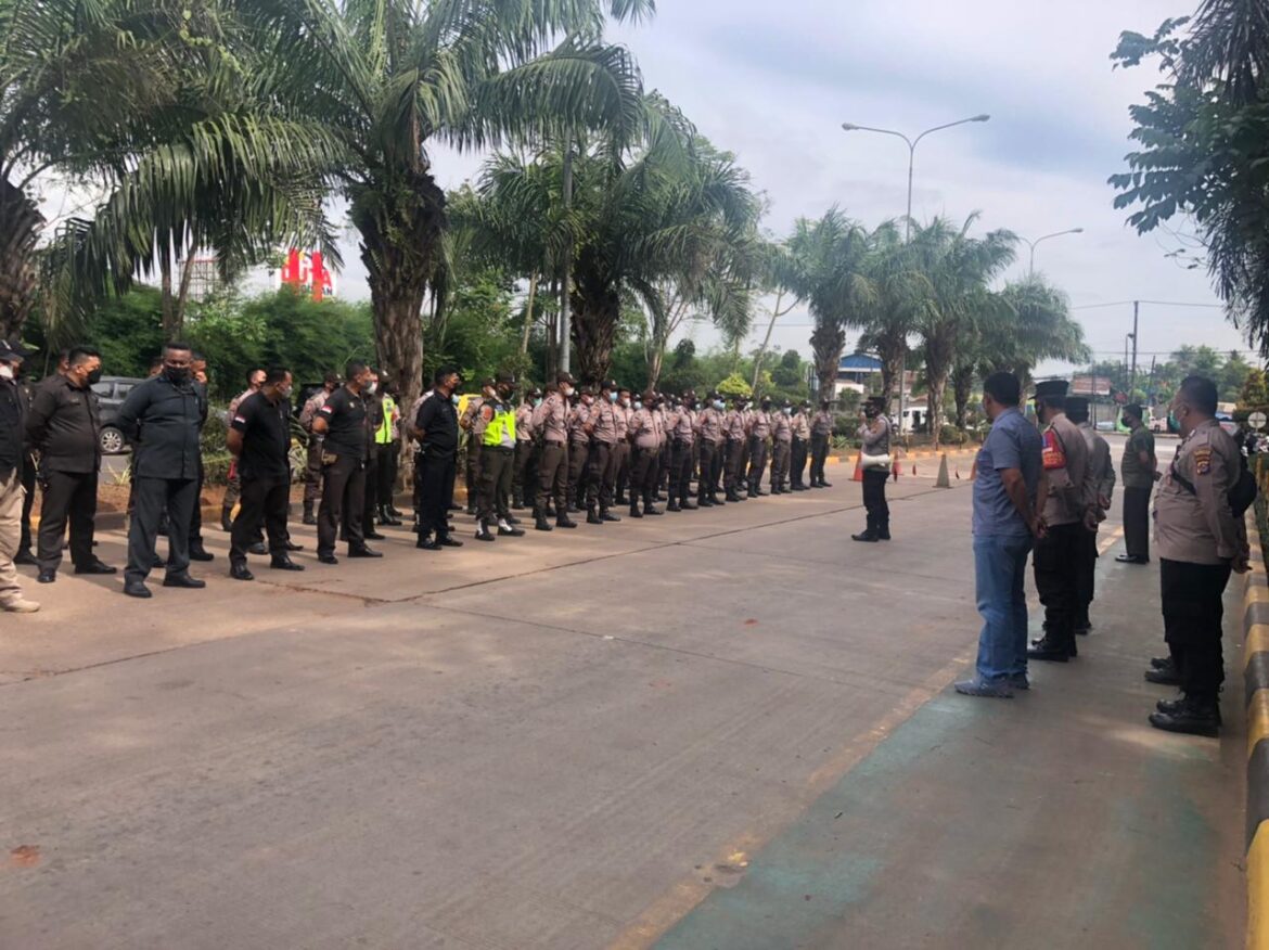 HOMEPOLSEK CISOKA GELAR APEL GABUNGAN ANTISIPASI KEBERANGKATAN SERIKAT BURUH