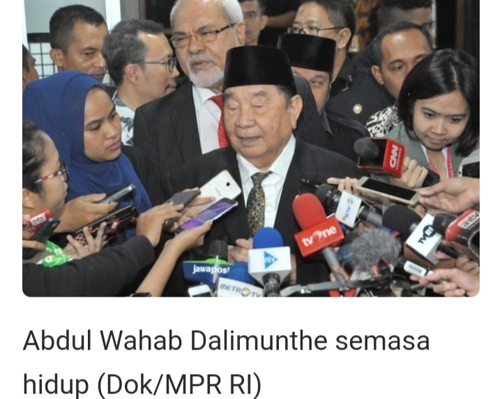 Abdul Wahab senior dari partai demokrat meninggal dua hari lalu,