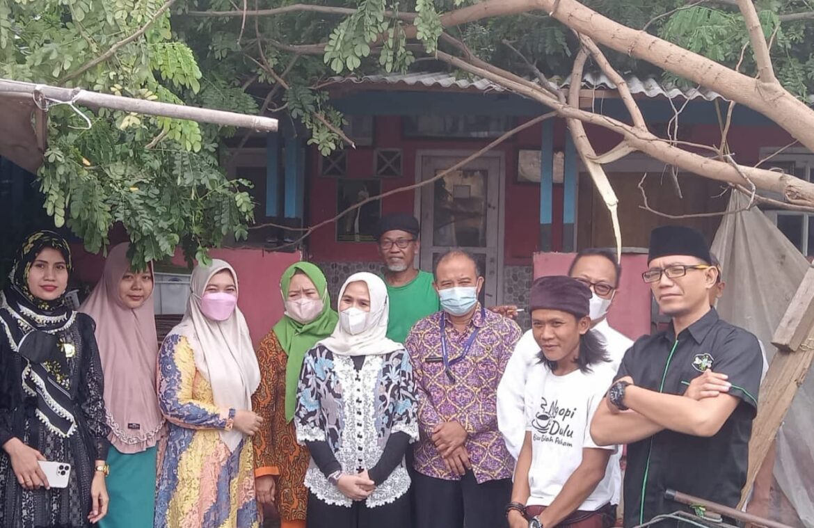 Pohon tumbang timpah rumah warga desa kohod-pakuhaji,tangerang-camat langsung sigap