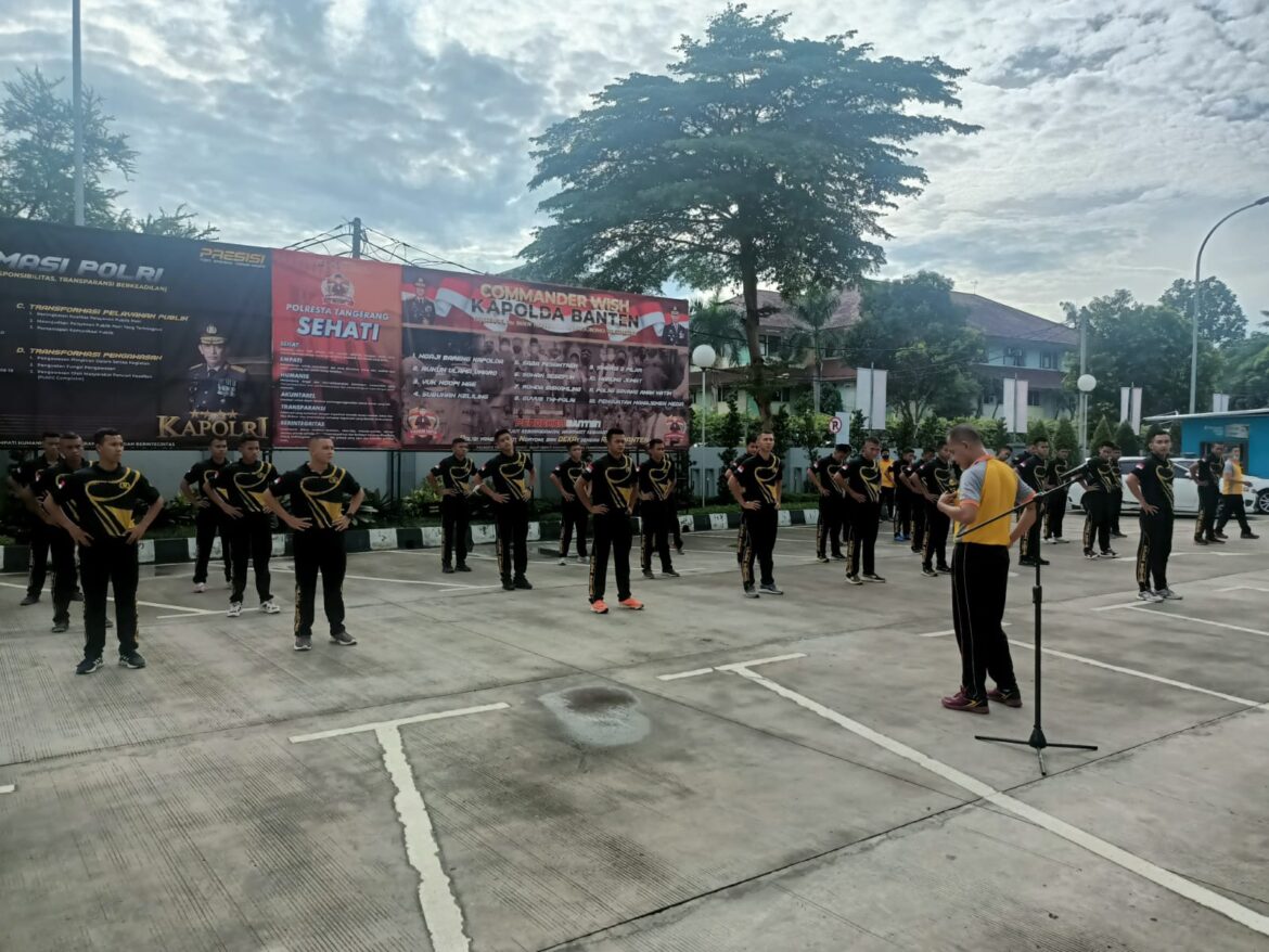 Polresta Tangerang Adakan latihan Peraturan baris berbaris (PBB) Calon Siswa Polri