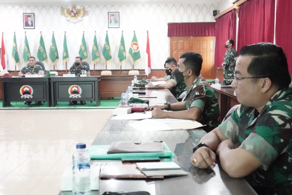 Danrem 071/Wijayakusuma Pimpin Sidang Pankar Jabatan Perwira
