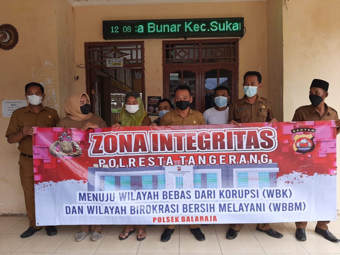 Dukung Zona Integritas Wilayah Bebas Korupsi Kapolsek Balaraja Polresta Tangerang Lakukan Sosialisasi di titik Wilayah Hukum Polsek Balaraja
