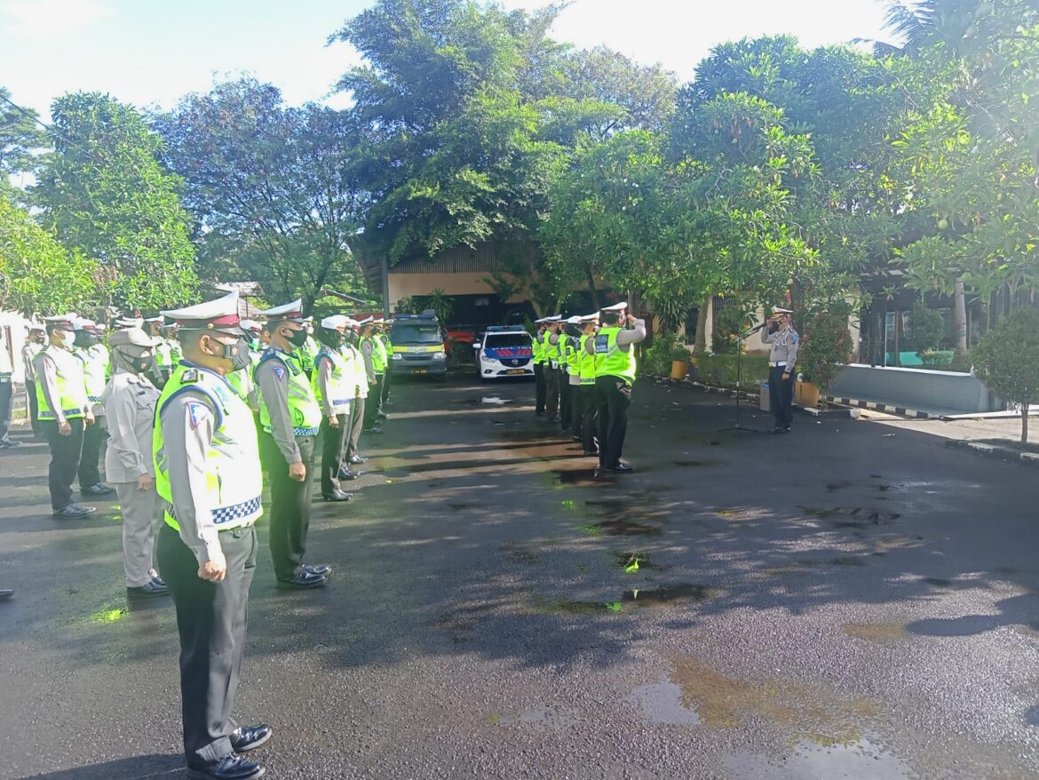 Ditlantas Polda Banten Laksanakan Apel Sebelum Kegiatan Operasi Keselamatan Maung