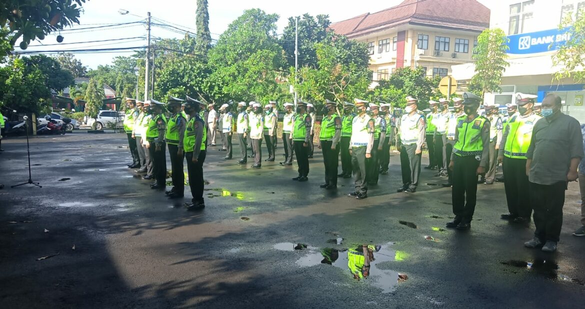 Ditlantas Polda Banten Laksanakan Apel Sebelum Kegiatan Operasi Keselamatan Maung 2022