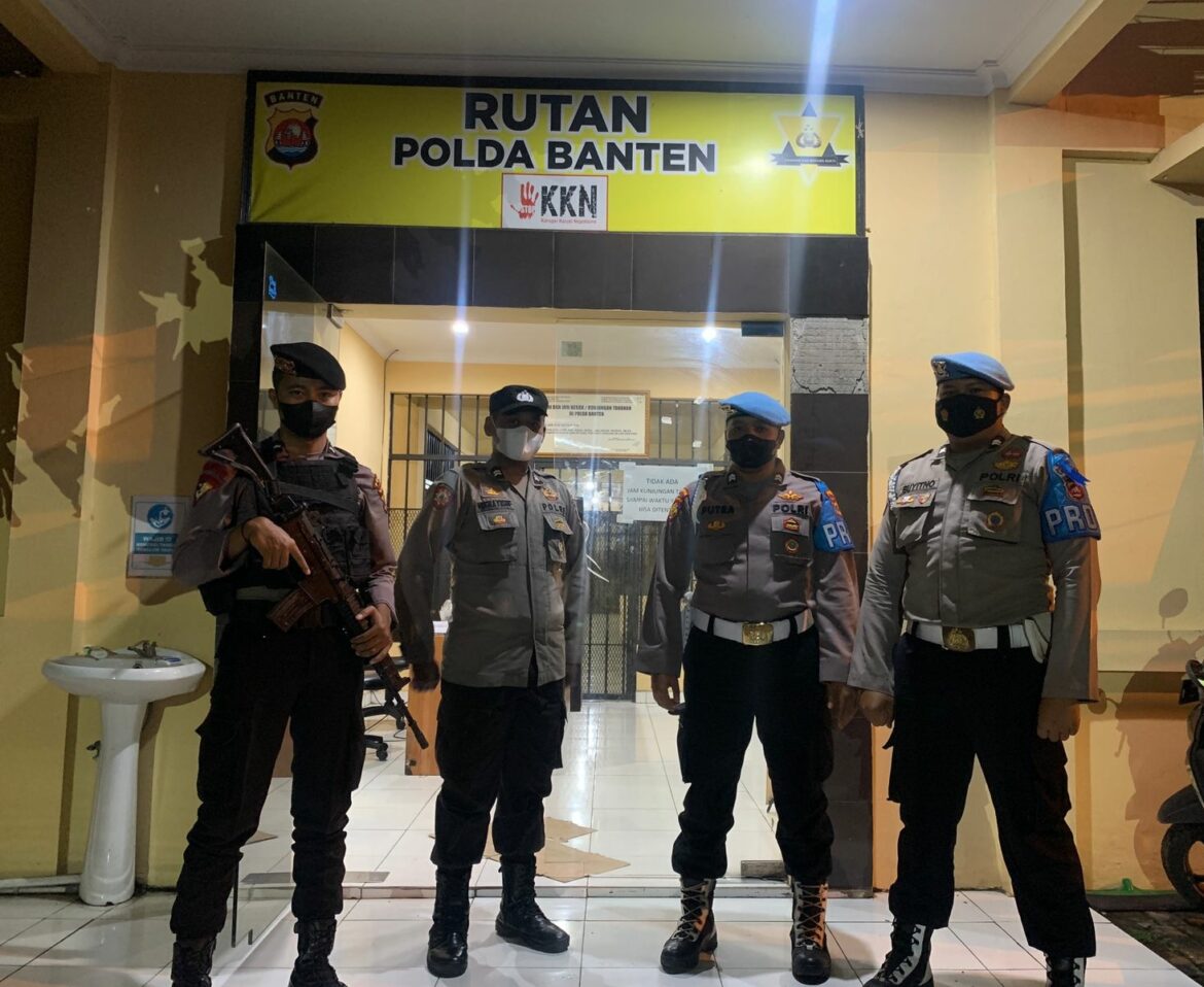 Bidropam Polda Banten Bersama Pamenwas Cek Apel Malam dan Rutan Polda Banten