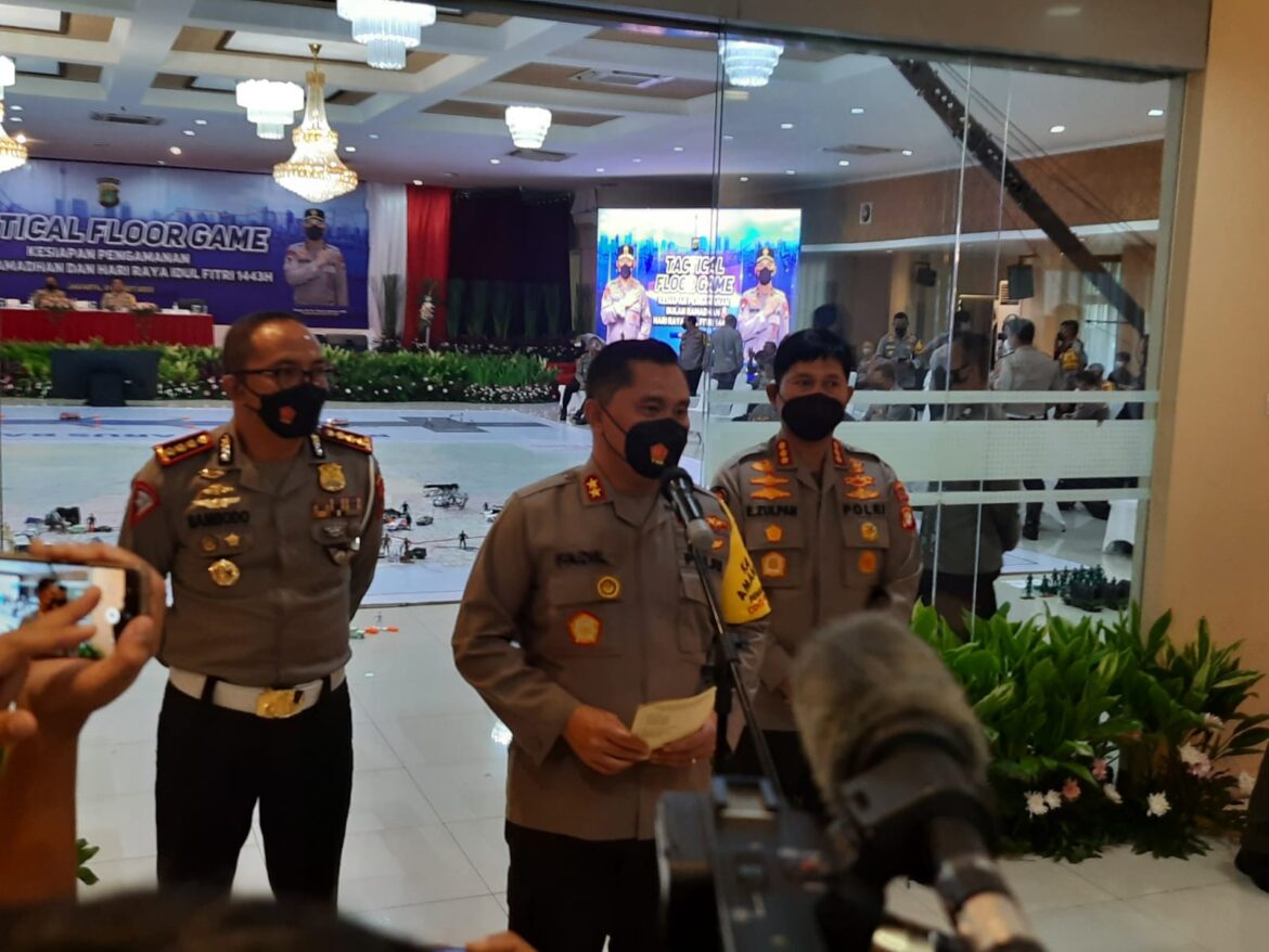 Simulasi pengamanan dalam rangka antisipasi kegiatan Sahur On The Road pada Bulan Suci Ramadhan 1443 H dan persiapan Arus Mudik Lebaran Tahun 2022