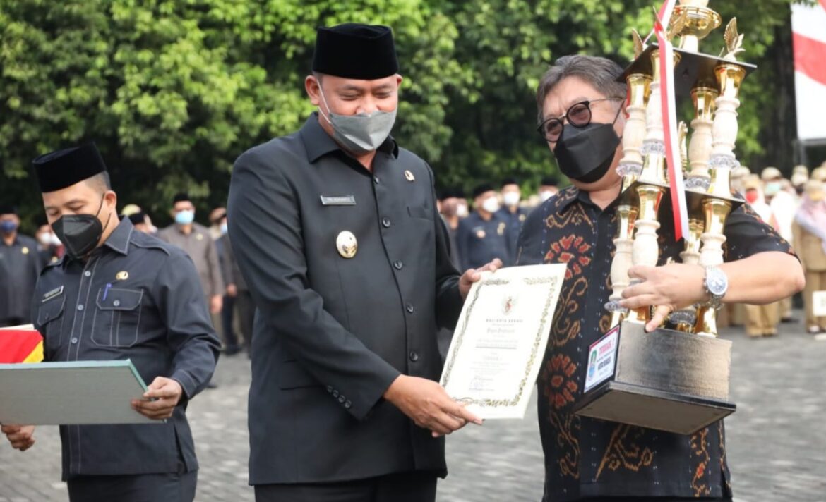 HASIL PENILAIAN LOMBA KAMPUNG TANGGUH JAYA 2022 DIUMUMKAN SAAT APEL PAGI.