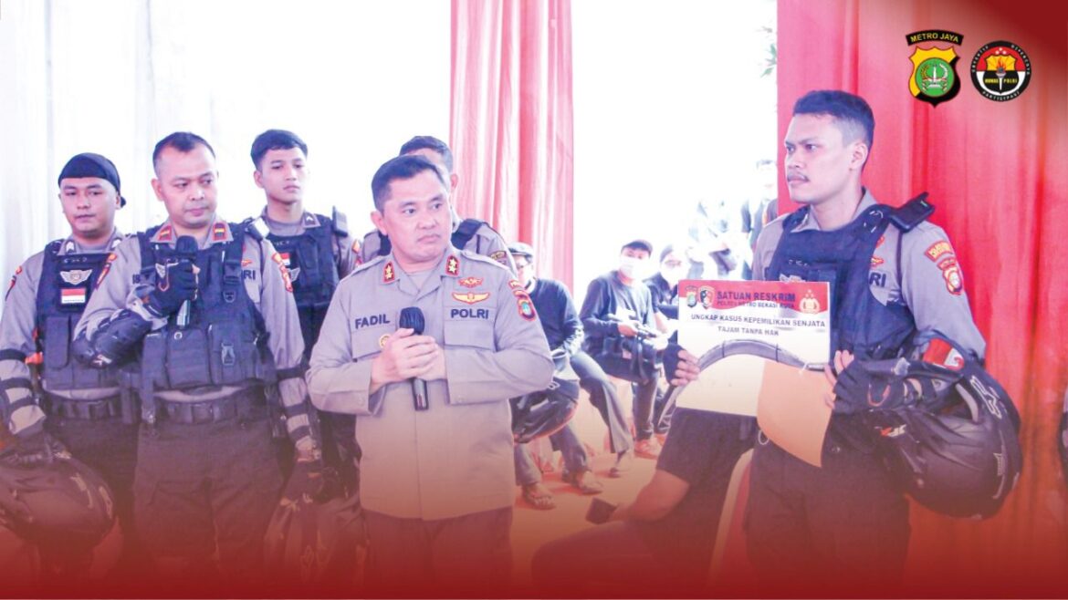 Tangkap Palaku Tawuran Bawa Sajam , Tim Patroli Perintis Presisi Polres Metro Bekasi Kota dapat Penghargaan dari Kapolda Metrojaya 