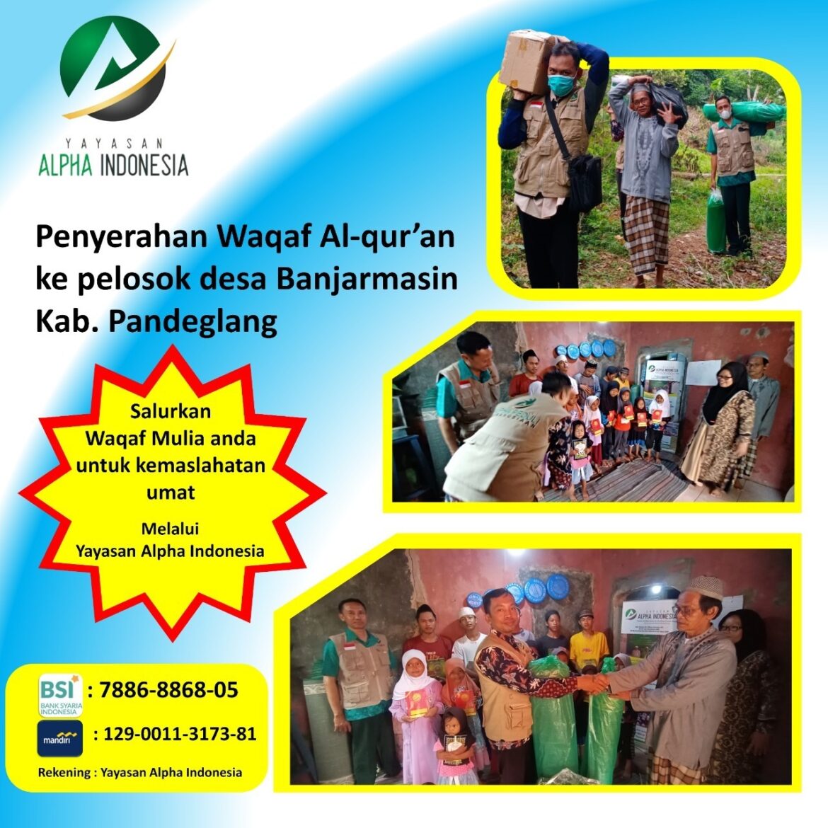 Yayasan Yaiorg meminta uluran tangan darmawan.