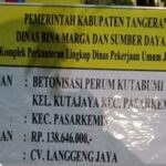 Demi meraup keuntungan besar, di duga proyek betonisasi asal jadi.