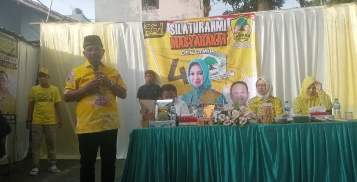 Airin dan Sachrudin Hadiri Silahturahmi Relawan SS-1 dan Jawara Beringin Bersama Masyarakat Poris Tangerang