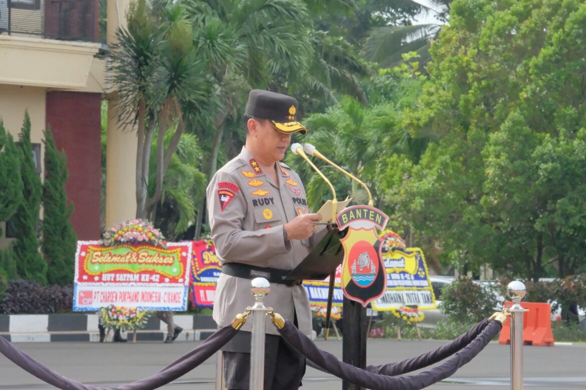 Kapolda Banten Pimpin Upacara Peringatan HUT Satpam ke-42 Tahun 2023