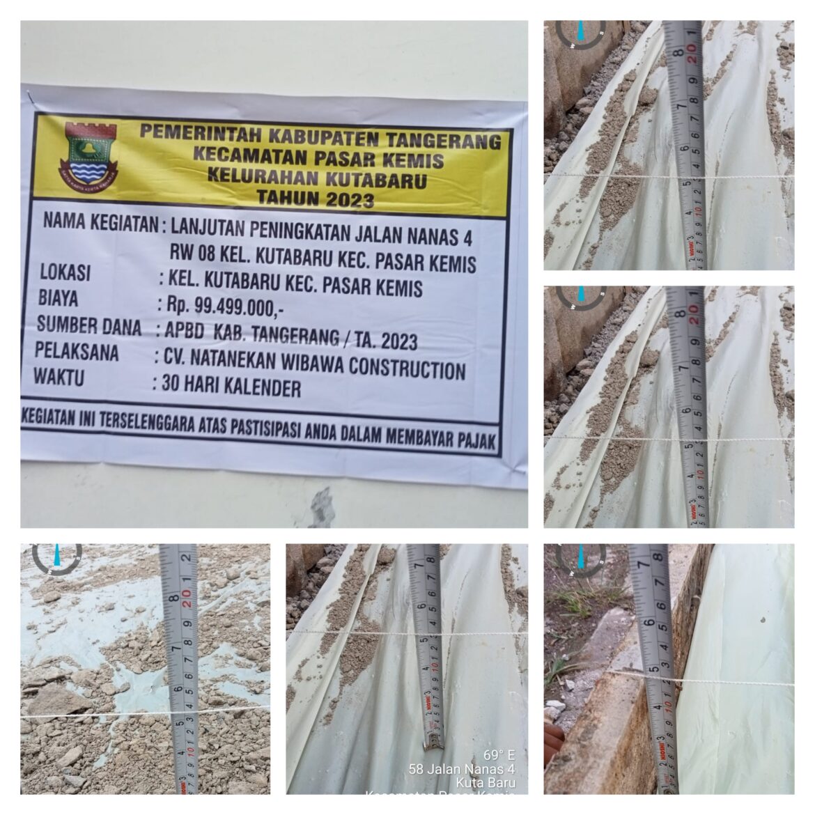 Di duga,”demi meraup keuntungan besar,Proyek betonisasi di kelurahan kuta baru asal jadi.