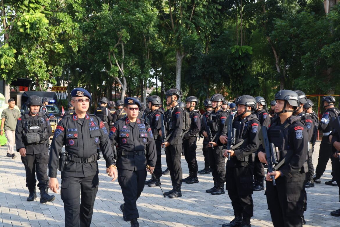 Dansat Brimob Polda Banten Kerahkan Personel Siap Jaga Kelancaran Arus Balik Mudik Lebaran