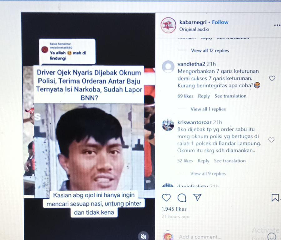 Seorang driver ojek online (ojol) di Bandar Lampung, mengaku nyaris menjadi korban jebakan.