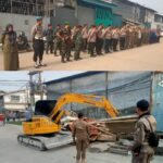 PT. PHID bangunan sepanjang kali sadane agar di bongkar.