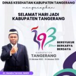 Dinas Kesehatan Kabupaten Tangerang dan beserta Staf mengucapkan Hut Kabupaten Tangerang yang ke-393 tahun dari 13 Oktober 1632 - 13 Oktober 2025.