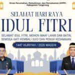 Segenap Pimpinan Beserta Jajaran Staf Dinas Perumahan, Pemukiman dan Pemakaman (DPPP) Kabupaten Tangerang Mengucapkan "Selamat Hari Raya Idul Fitri 1447 H/ 2026 M. Segenap Pimpinan Beserta Jajaran Staf Dinas Perumahan, Pemukiman dan Pemakaman (DPPP) Kabupaten Tangerang Mengucapkan "Selamat Hari Raya Idul Fitri 1447 H/ 2026 M.