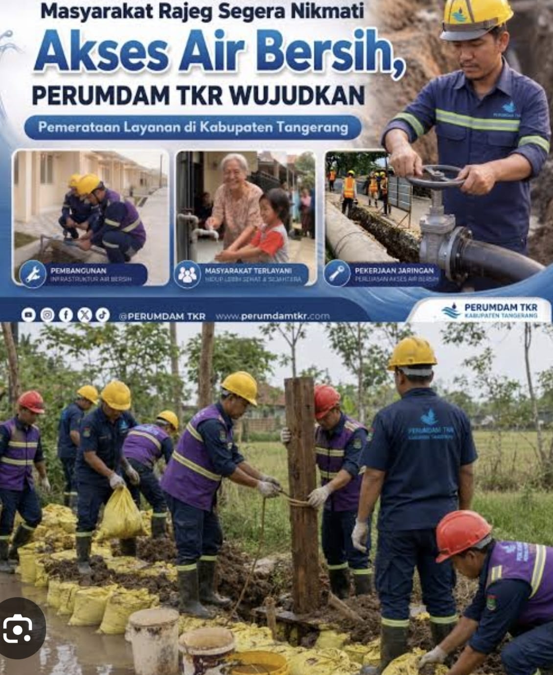 Perumdam TKR Segera Wujudkan Keluhan Warga Rajeg Pengadaan Air Bersih.