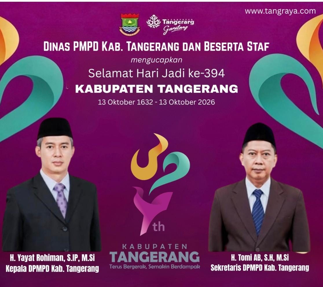 Dinas PMPD Kabupaten Tangerang, Mengucapkan Dirgahayu Hari Ulang Tahun (HUT)/ Hari jadi Kabupaten Tangerang Ke- 394.
